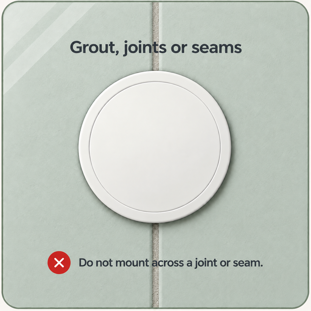 Grout, joints or seams