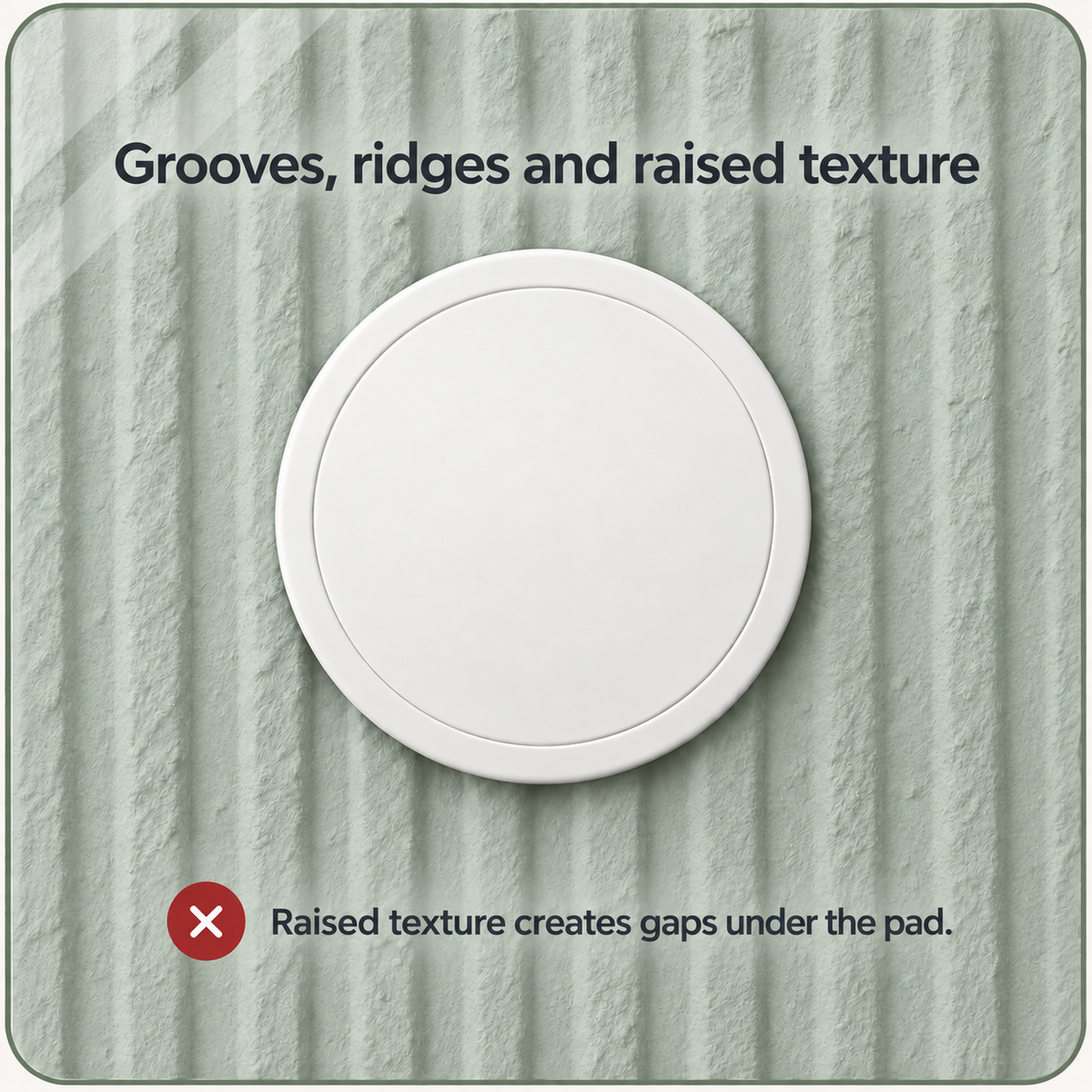 Grooves, ridges and raised texture