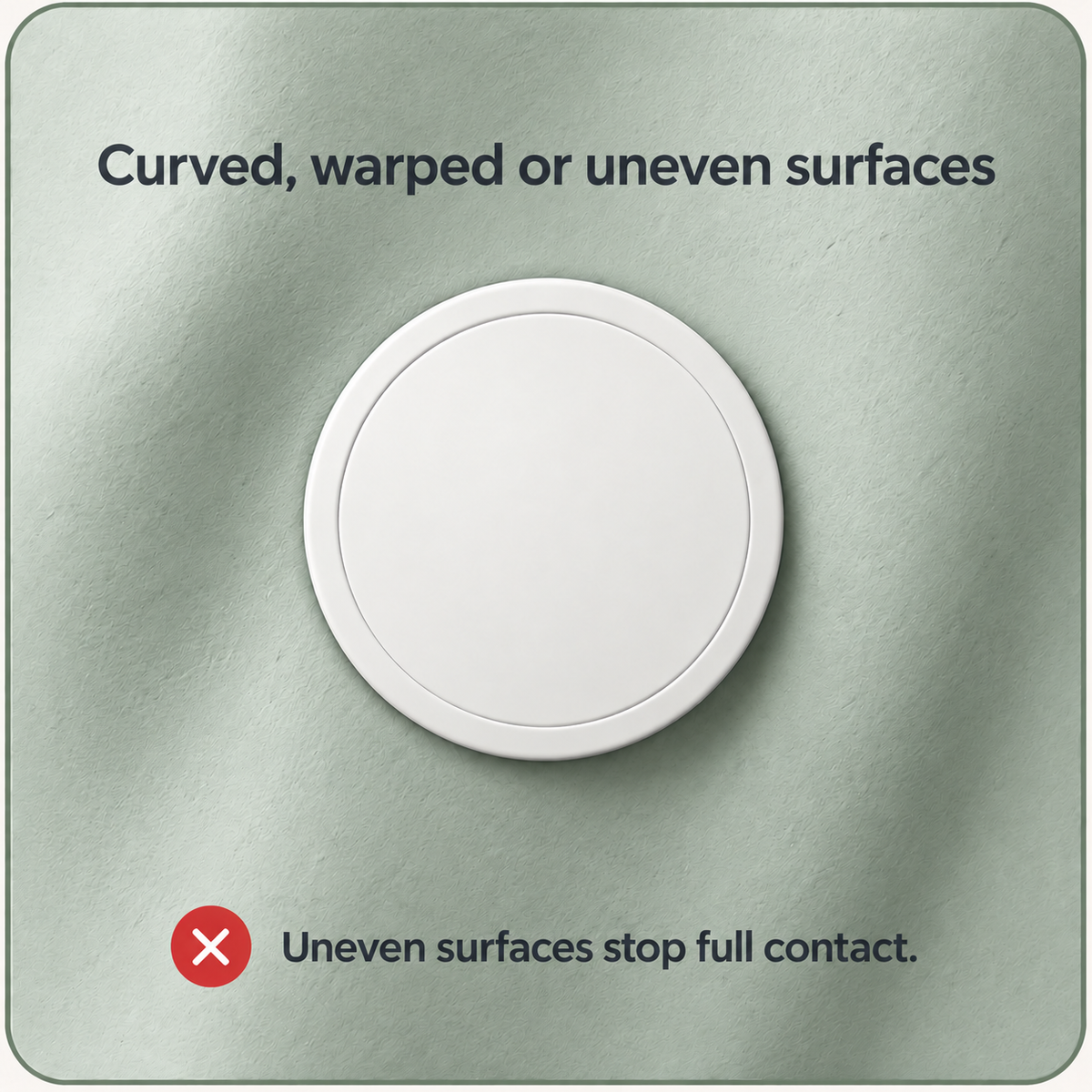 Curved, warped or uneven surfaces