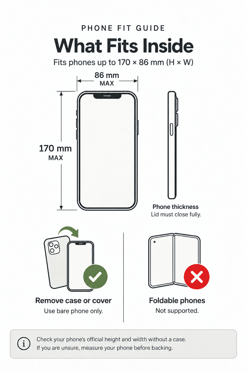 Bare-phone body dimensions
